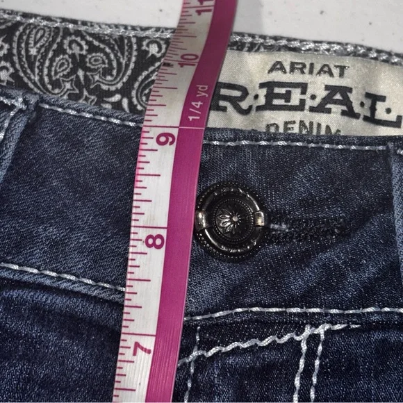 Ariat R.E.A.L. Marine Entwined Mid Rise Boot Cut Jeans - Picture 11 of 13